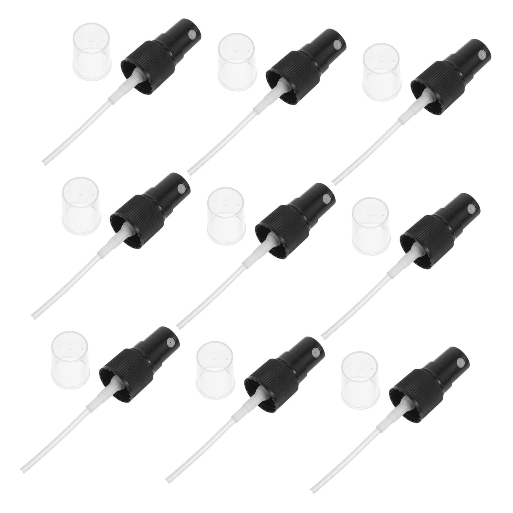 TIDTALEO Tapones para Bomba de Niebla de Perfume Negro, 20 Piezas, Accesorios Prácticos y Portátiles para Botella de Spray, Ideales para Botellas de Perfume y Uso en Bolso