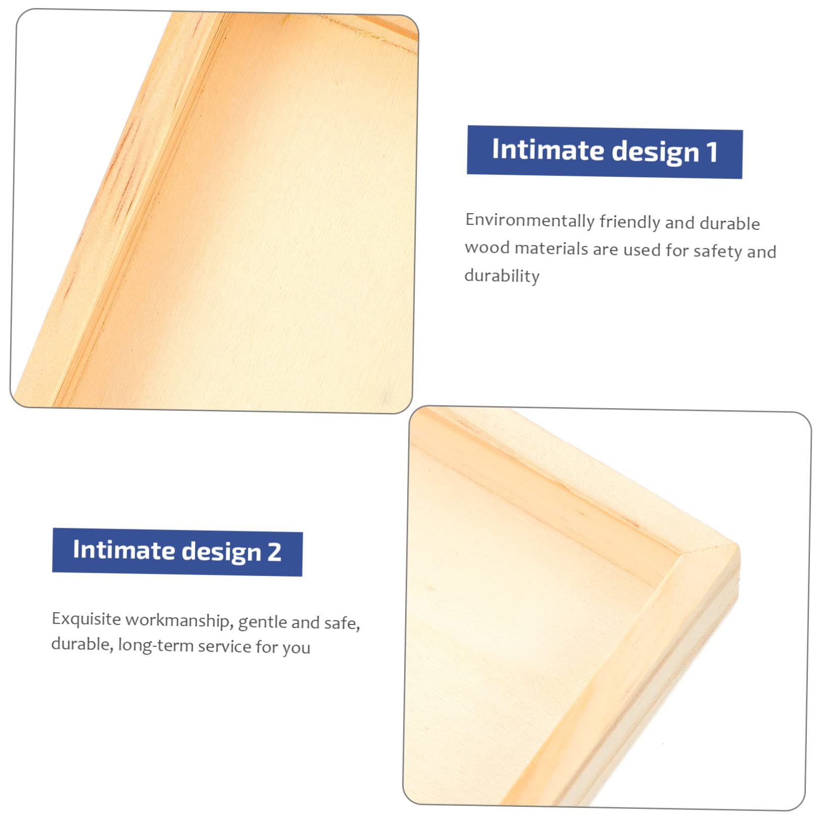 LOLIPPYY 4 Holztabletts Für Puzzle - Sortierfächer 12x12cm Naturholz