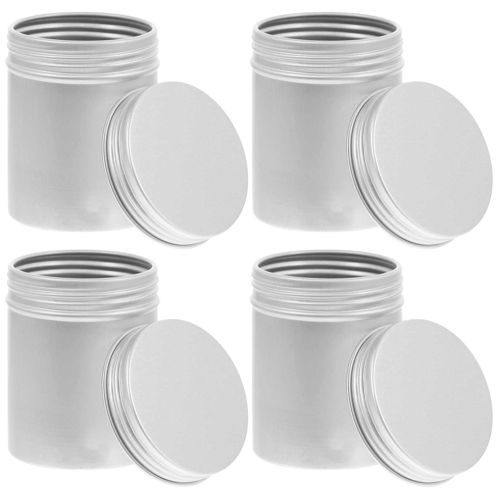 KALLORY Packing Aluminum Box Tea Canister Storage Container Lid Tin Jar Matcha Jar Airtight