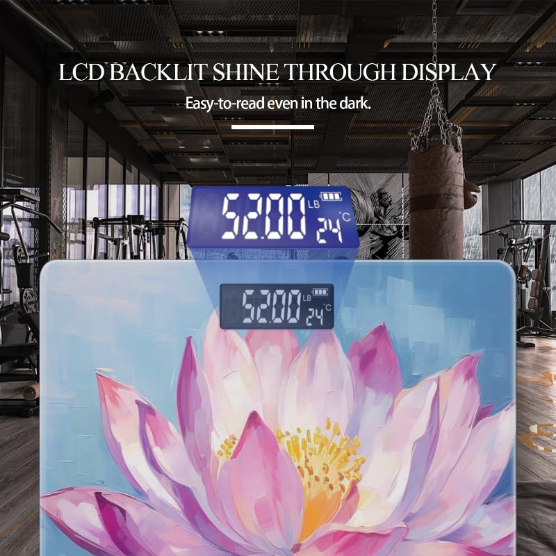 Báscula digital para baño precisión 400 lb con pantalla LED miniatura 3