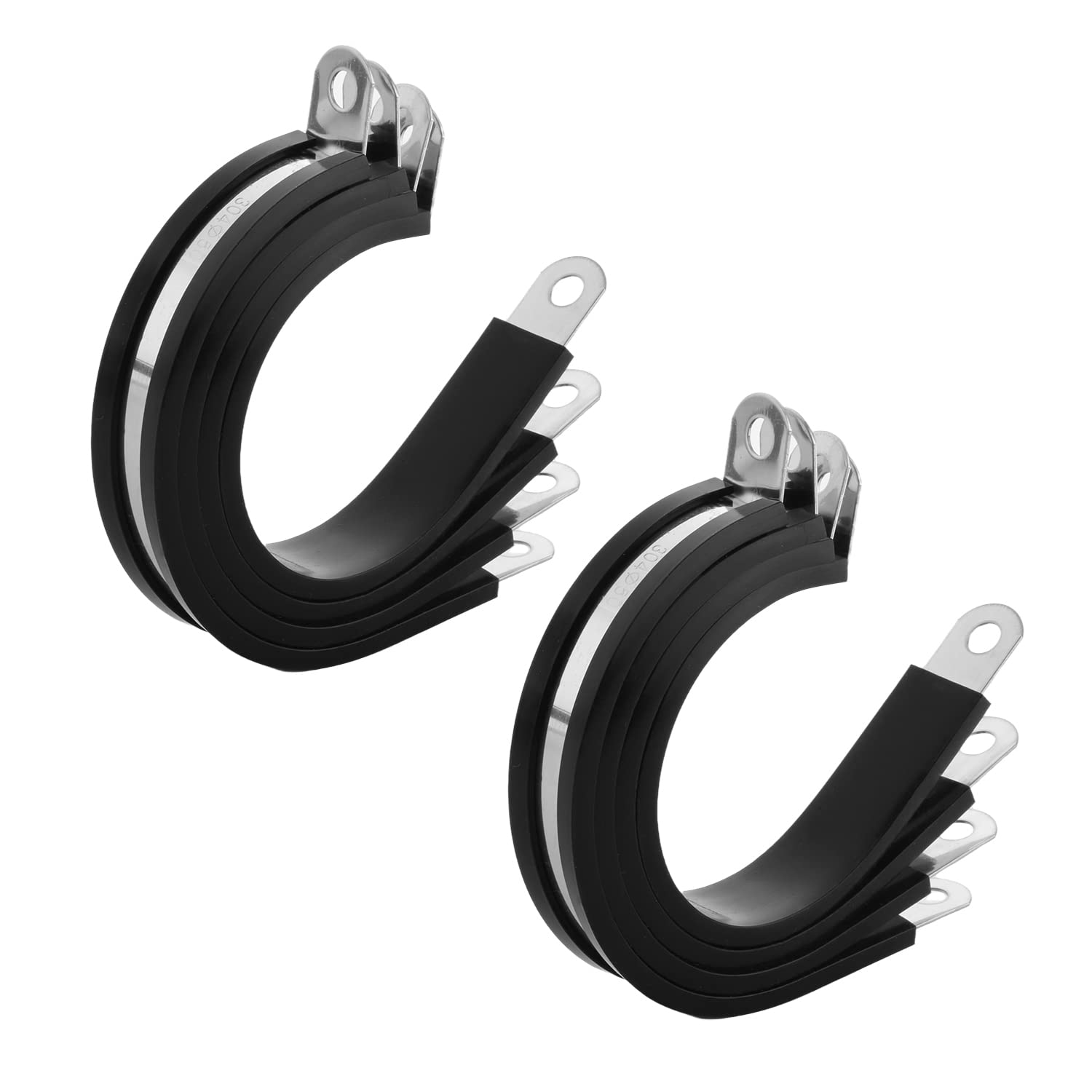 Set Morsetti Per Cavi In Acciaio Inox Con Guaina Gommata - 1/2 Pollice