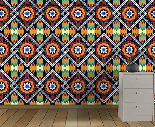 Image of DECOR PRODUCTION Self Adhesive Wallpaper Wall Sticker for Home Decor, Living Room, Bedroom, Hall, Kids Room, Play Room (PVC Vinyl, Water Proof 10 sq.ft) 16x90 Inches Each Strip