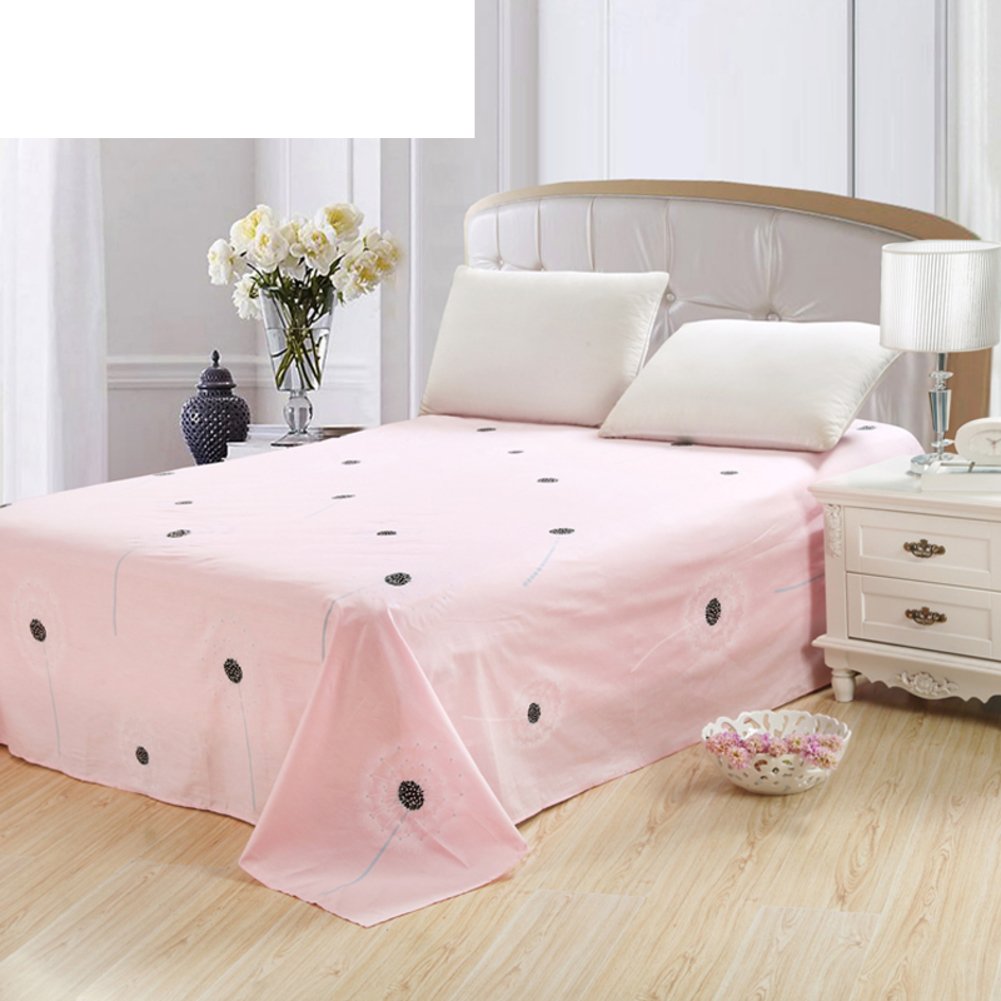 Drap en coton sergé respirant pour lit double imprimé nature