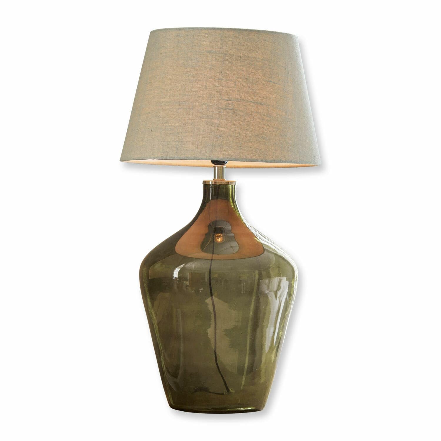 Loberon Tischlampe Morazan - grün/leinen