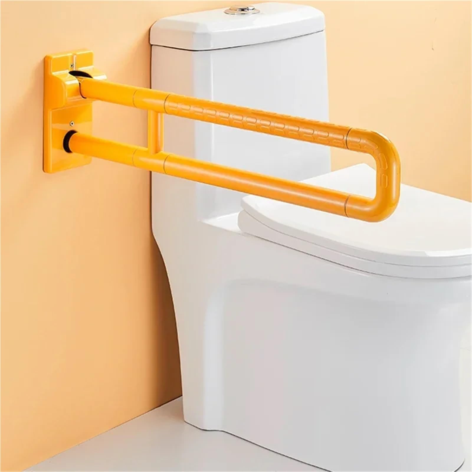 Barras de Apoyo para baños Pasamanos de baño para Ancianos, de Acero Inoxidable, Antideslizantes, para Ducha y baño(Yellow12x70cm)