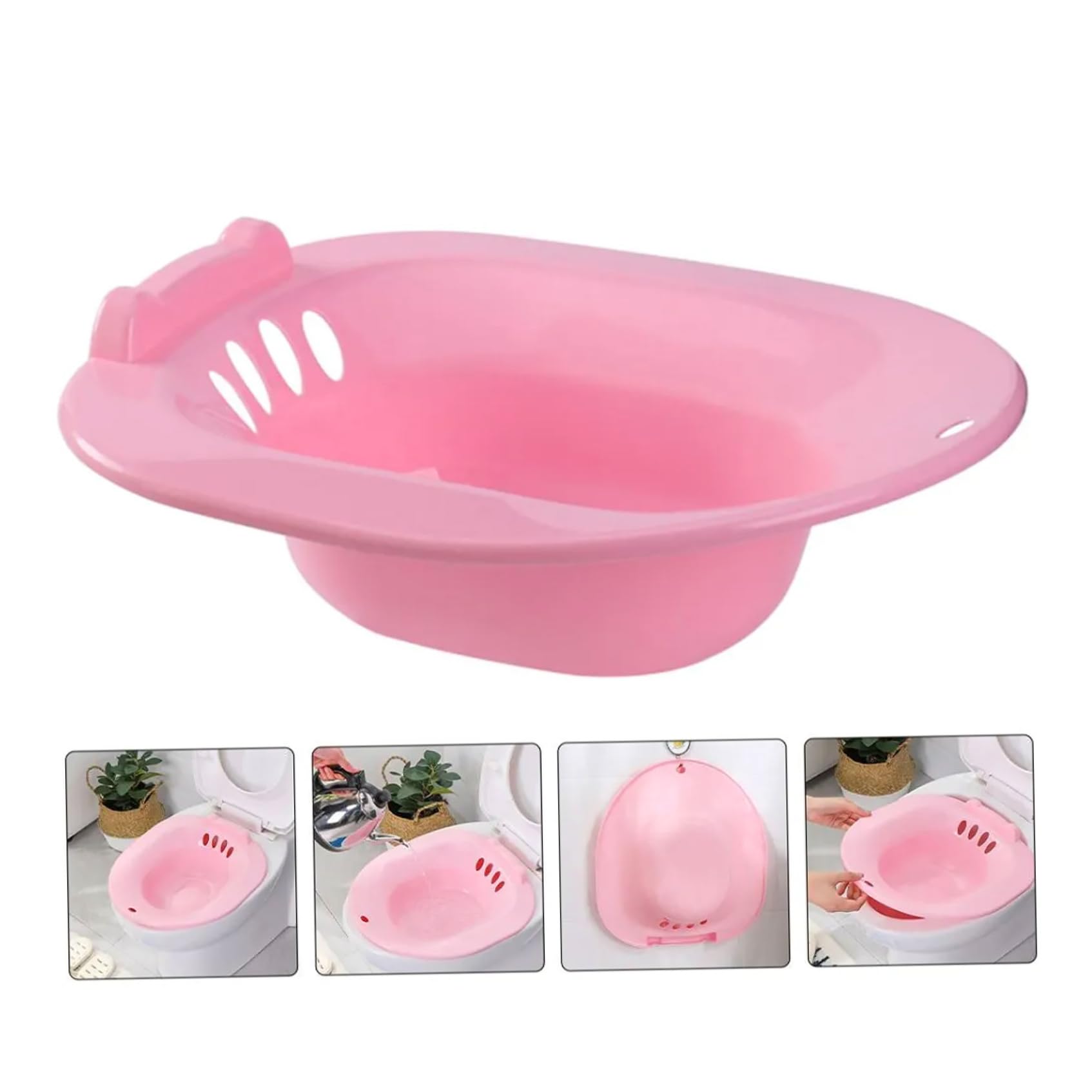 Bidé portátil, baño de asiento Asiento de inodoro con bidé portátil para accesorio de inodoro Se adapta a inodoros para heridas posparto Hemorroides Cuidado perineal