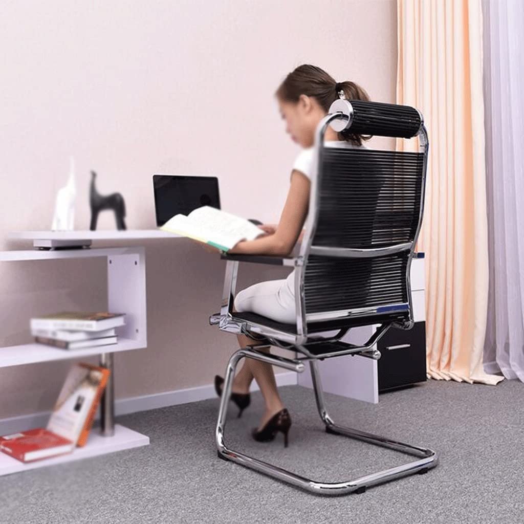Krzesło Biurowe, Gumowa Taśma Ergonomiczne Krzesło Komputerowe Krzesło Pracownicze W Kształcie Łuku Krzesło Robocze Ze Stałymi Podłokietnikami I Nogami Biurowe(B)