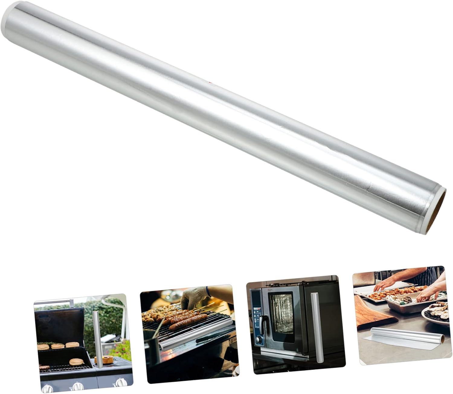 CHILDWEET Heavy Duty Aluminum Foil Roll for Oven Baking and Barbecue Multi-Function Tinfoil Wrap for Air Fryers and Outdoor Grilling Kitchen BBQ Supplies 12 x 50