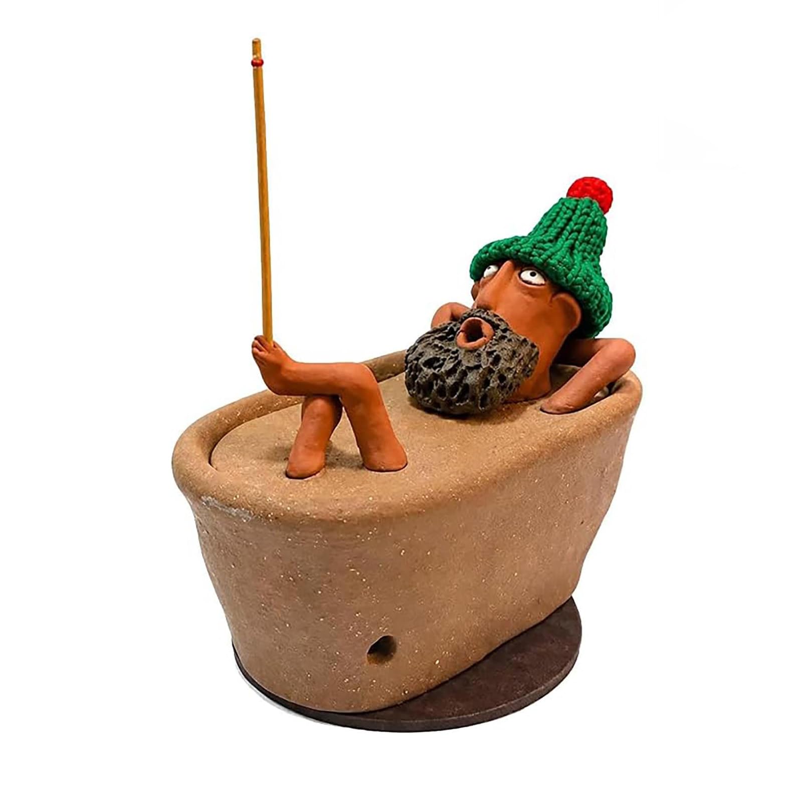 Quemador de Incienso de Reflujo Hombre baño Perezoso, Figura Divertida，A