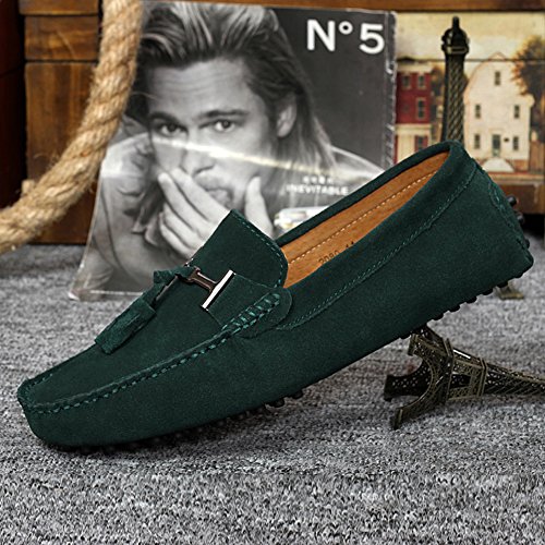 ANUFER Men's Stylish Tassel Suede Moccasins Comfort Loafers Flats Driving Shoes3