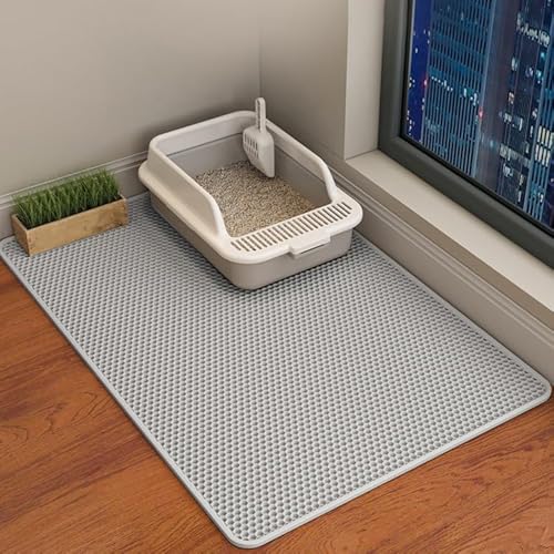 Adorapaws Cat Litter Trap Mat,Cat Mats for Litter,Adorapaws Cat Mats for Litter (Medium(40cm*50cm), Gray)