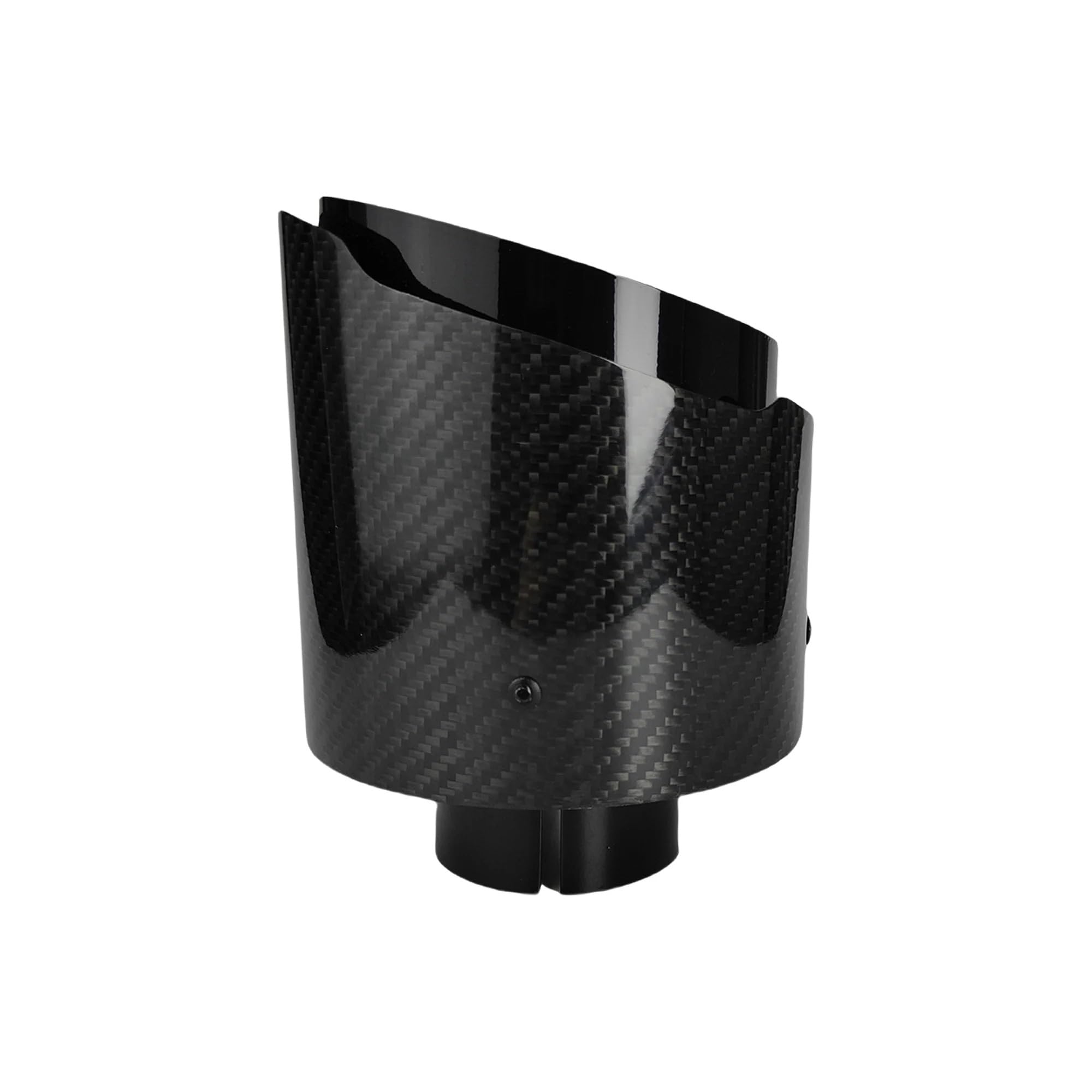 Rura wydechowa samochodu 1 szt. Uniwersalny samochodowy tłumik z włókna węglowego ze stali nierdzewnej Twill błyszczący końcówka dyszy wydechowej 130 mm(76.2mm-130mm)