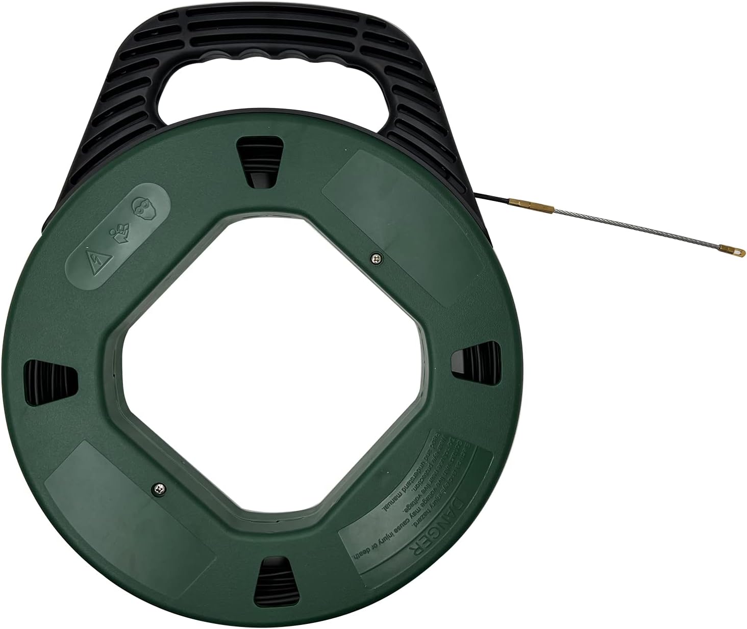 100FT 3mm Fiberglass Fish Tape Reel Cable Puller with Box Cable Rods Kit Electrical Cable Puller Through Wall Wire Guide Device Threader Fish Cable Fastener Black