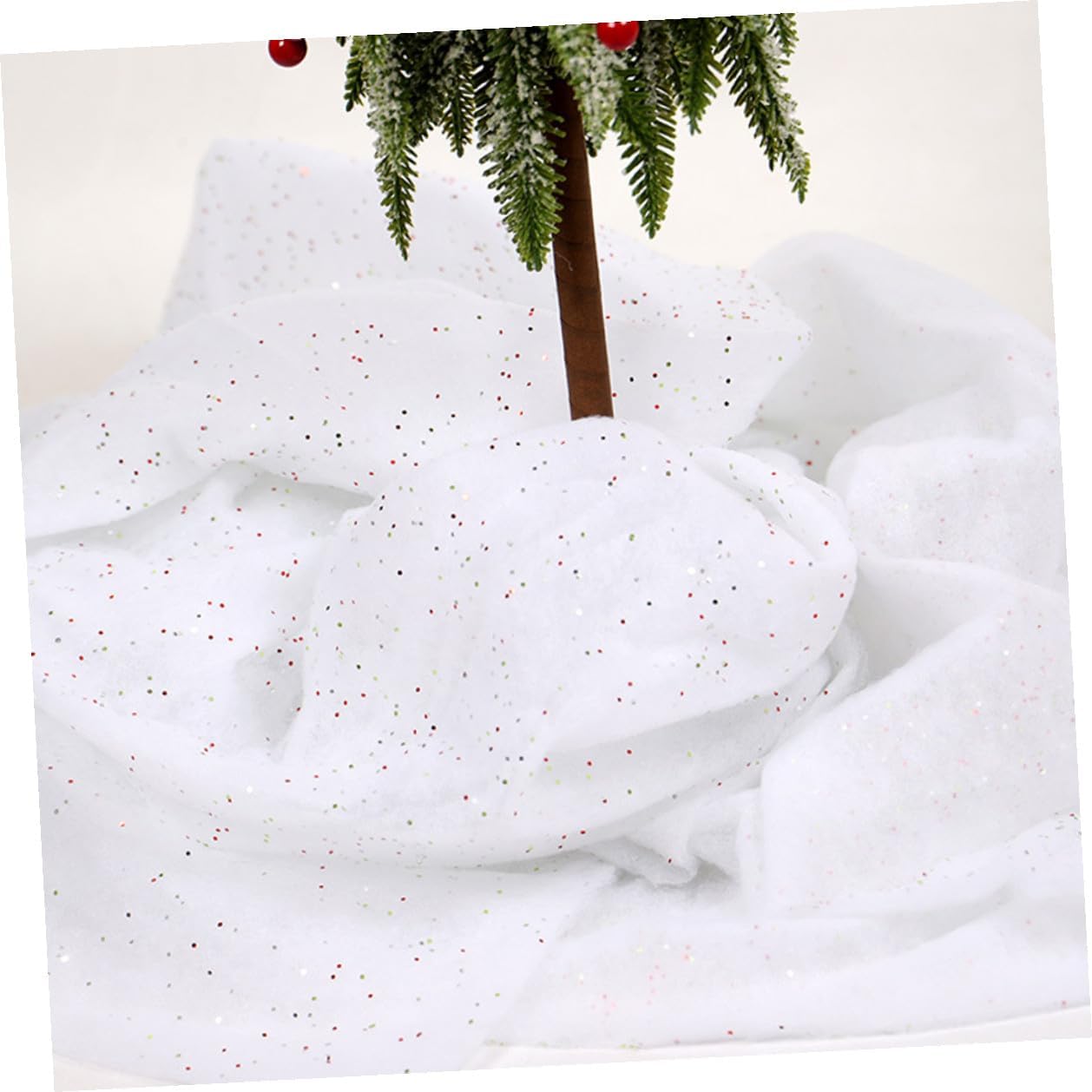 Christmas Decorative Fake Snow Blanket 92x154cm, White Artificial Snow Cotton for Holiday Party, Winter Village Display and Home Seasonal Décor