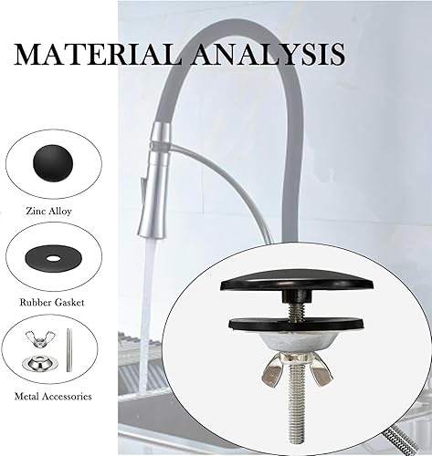 Miniatura 2 de Cubierta de orificio para fregadero de cocina de acero inoxidable de 2 pulgadas, cubierta de orificio para fregadero de cocina, placa de orificio de