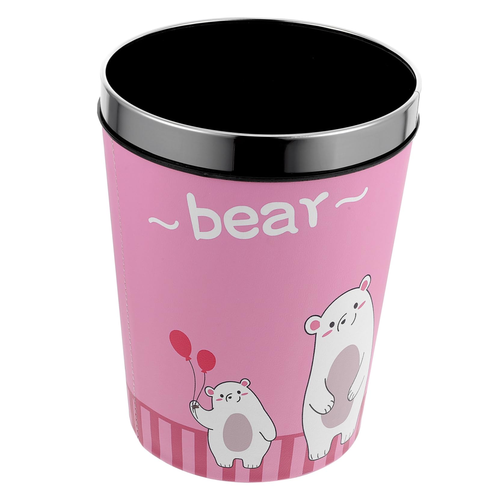 Alipis Dorm Room Trash Can Bedroom Storage Cartoon Rubbish Bin Plastic Creative