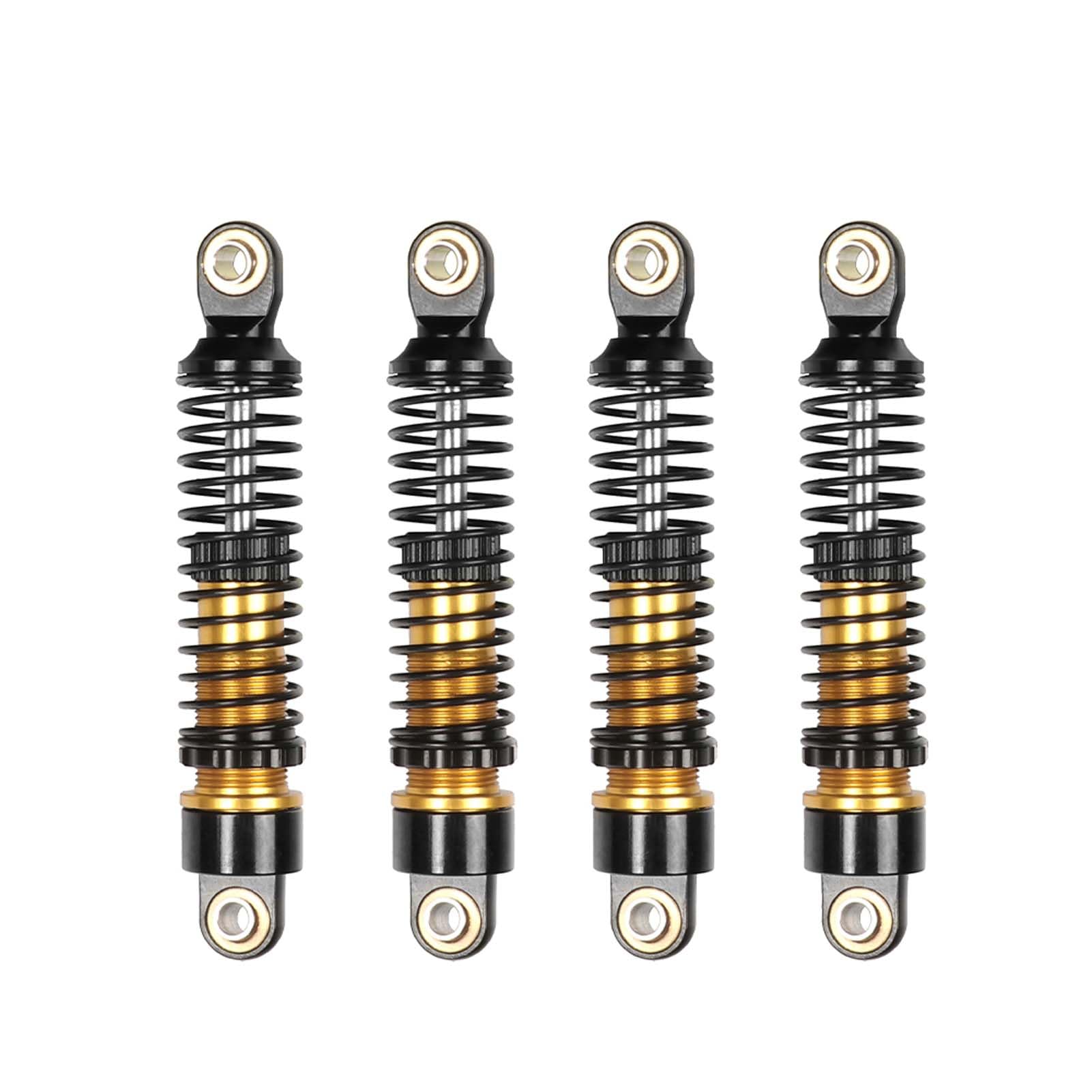 KEEDA 4PCS Aluminum Threaded Shock Absorbers Oil Damper for 1/18 RC Crawler Car TRX4M TRX4MT 1/12 RC Crawler Upgrade Parts (Gold, 53mm) - Image 4