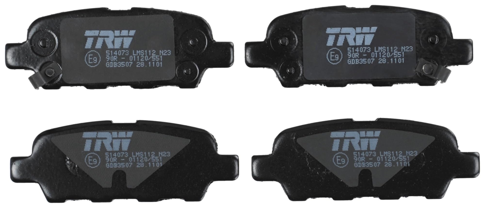 TRW GDB3507 Pastiglie Freno Set di 4 para Nissan Dualis I (J10, NJ10) 2006-2014 Assale Posteriore e Altri Veicoli