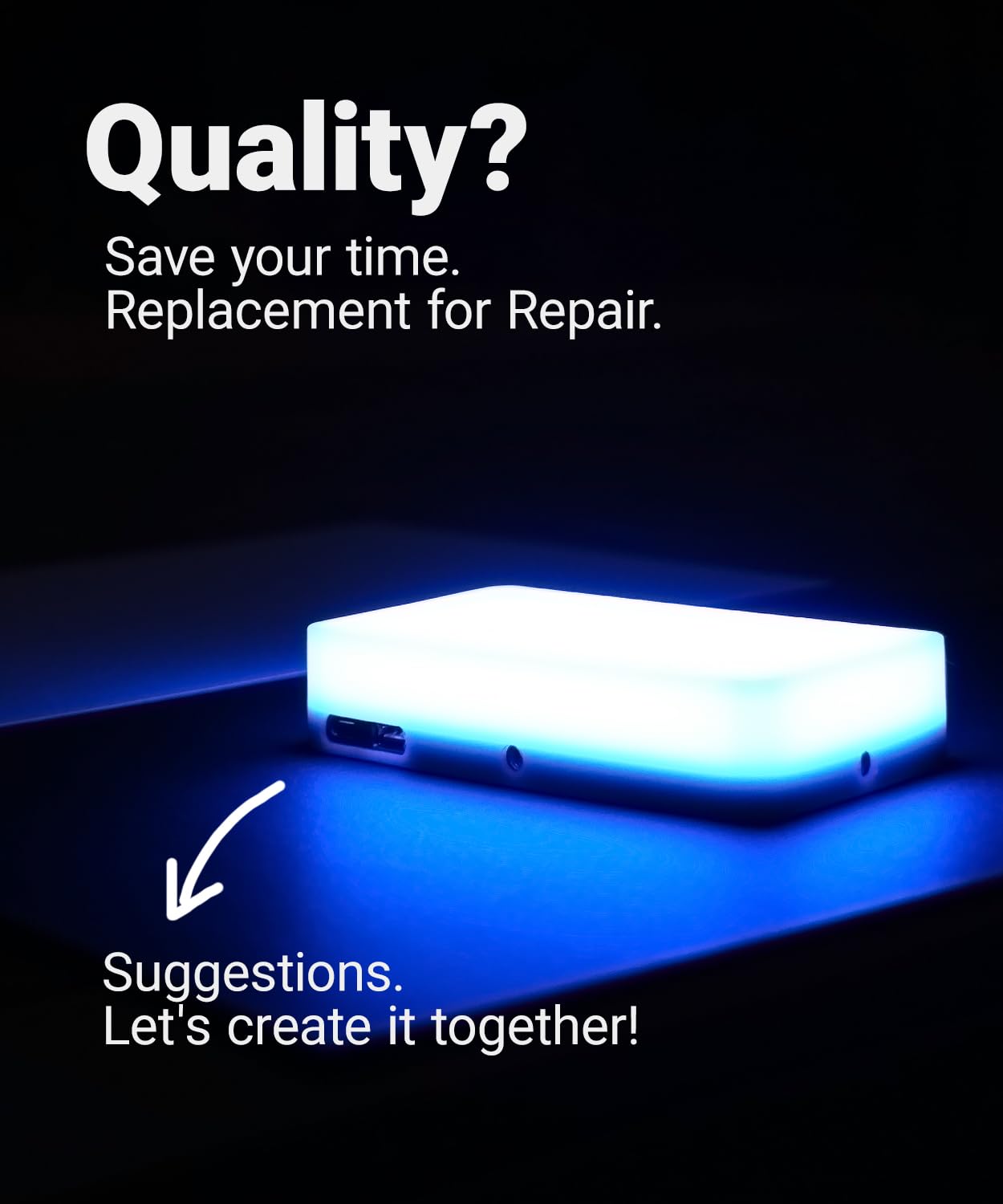 ORLN'K Luce video RGB tascabile, pannello luminoso portatile a LED da 6,5 pollici, 4000 mAh ricaricabile, CRI95+ 2500-9900K, max 10W, corpo in alluminio integrato, illuminazione foto e video (blu