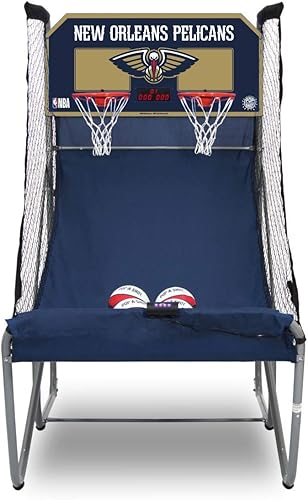 Miniatura 32 de Pop-A-Shot - Home Dual Shot Arcade Basketball Game with NBA Graphics l Sensor Scoring l 16 Game Modes l 7 Balls l Foldable Storage l for All NBA Fans