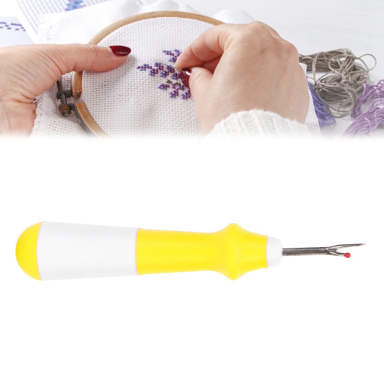 Seam Ripper Easy Stitch Removal Tool for Household Sewing Supplies (Yellow)