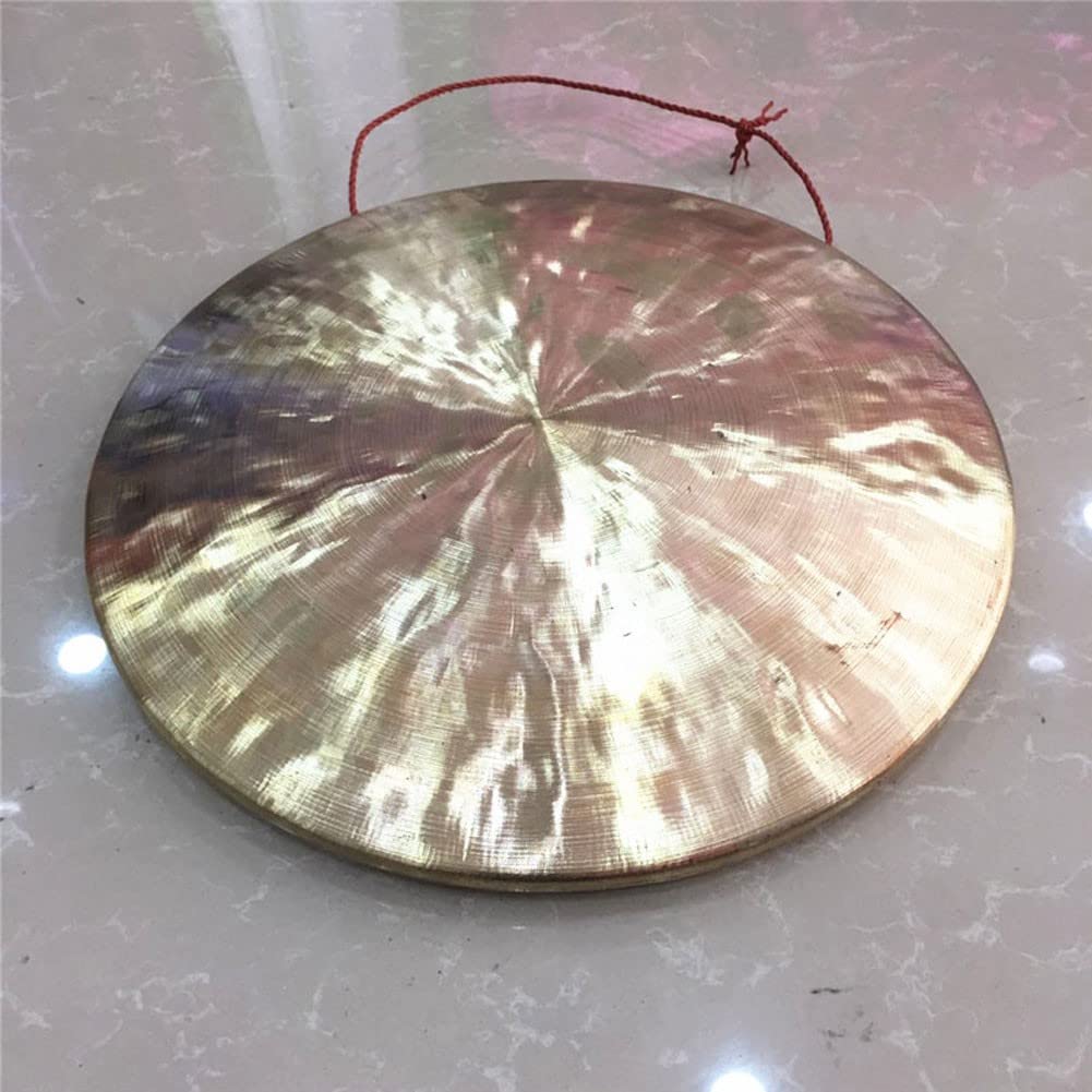 Gong Tibetano Instrumentos Musicales platillos La selección Hecha a Mano auténtica de Gong de Viento de 30-40 cm es Muy Adecuada para la Terapia de Sonido Familiar u Oficina(Color:33cm,Size:)