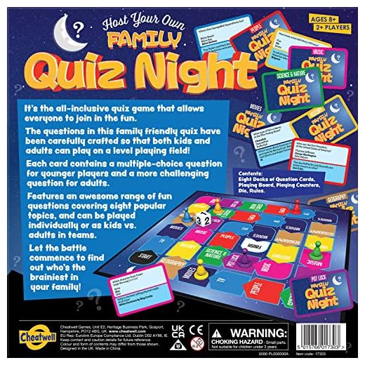 Family Quiz Night Trivia Board Game