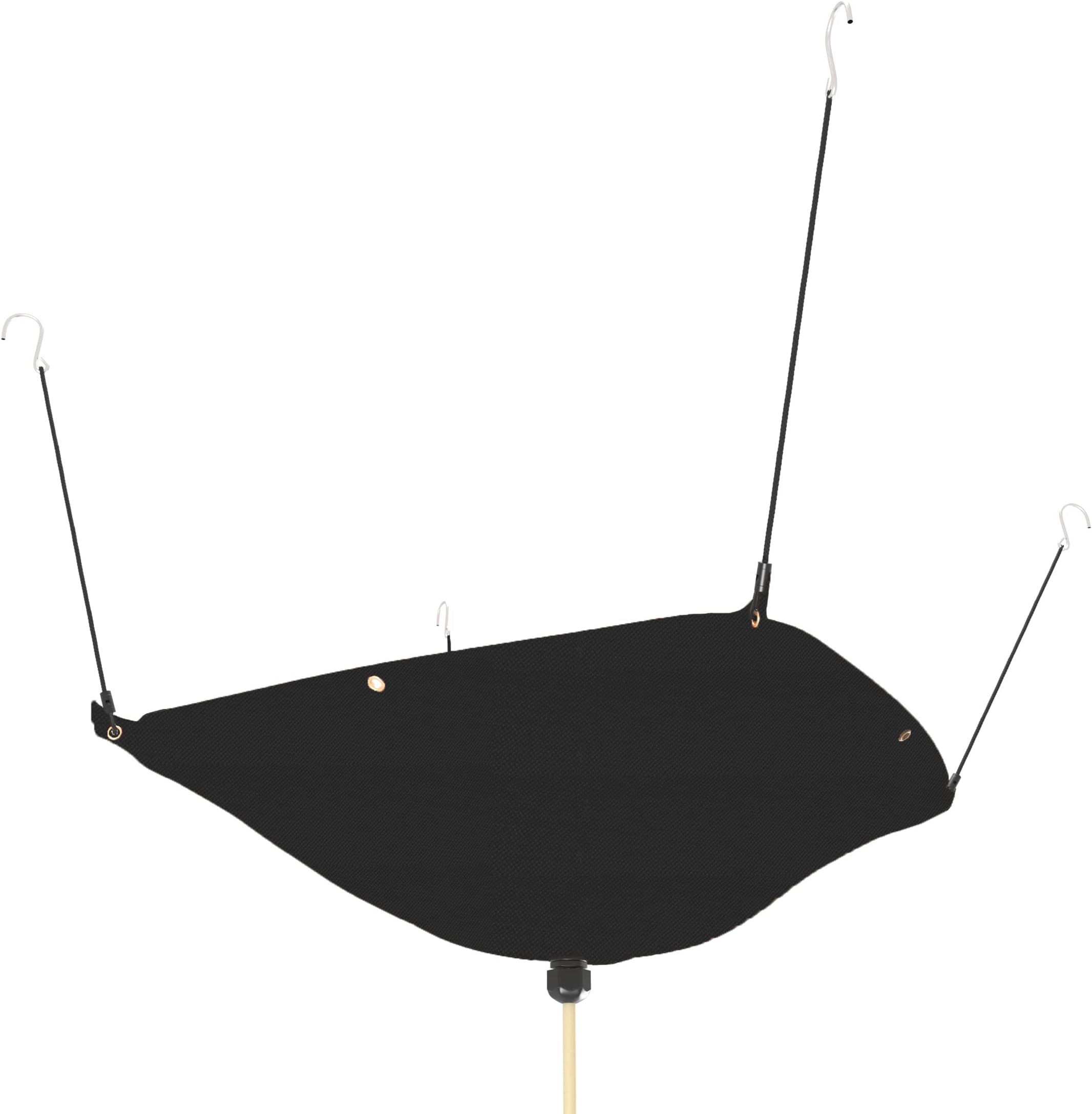Tredre Ceiling Leak Diverter Drain Tarp, Heavy Duty 420D Oxford Fabric Roof Ceiling Leak Drip with 10ft Drain Hose, Black, 3' x 3'