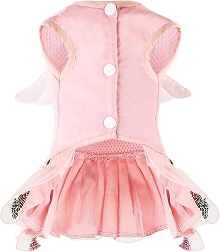 Miniatura 2 de Lindo arnés para perro, juego de correa, falda de boda, cuello enrollable, transpirable, ropa para perros y gatos pequeños y medianos, fiesta de