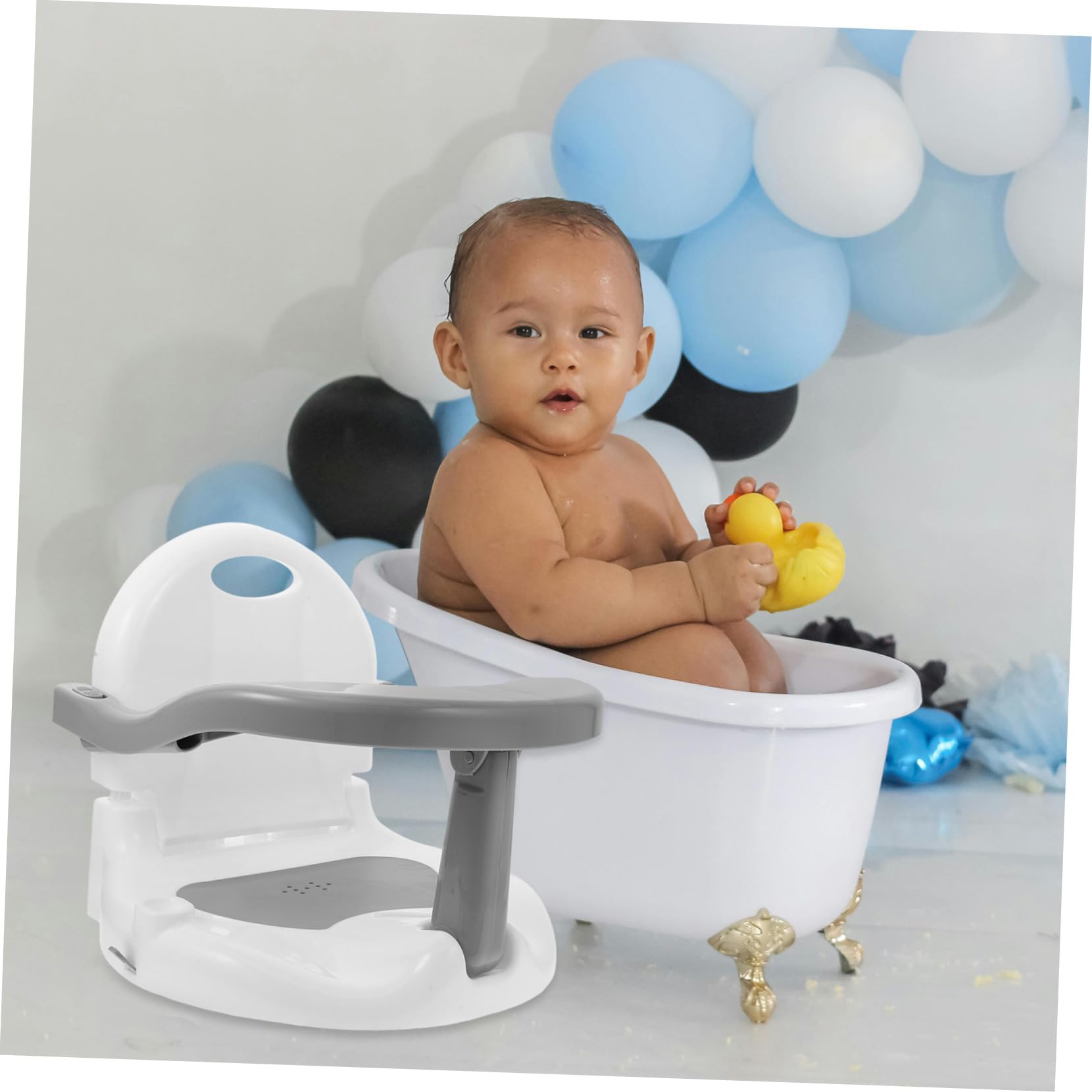 Badewannensitz für Junge Mädchen Abnehmbar mit Saugnäpfen für Dusch und Badetime Sicherer Sitz für Neugeborene und Junge Mädchen Glatte Oberfläche Badesessel