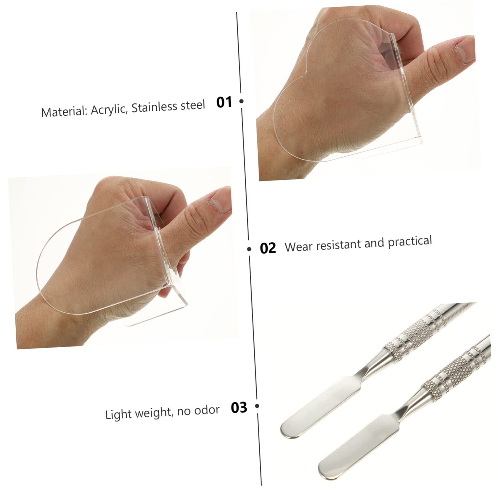 HONMEET Acrylic Makeup Palette 2 Sets Liquid Foundation Mixing Tray for Smooth Application