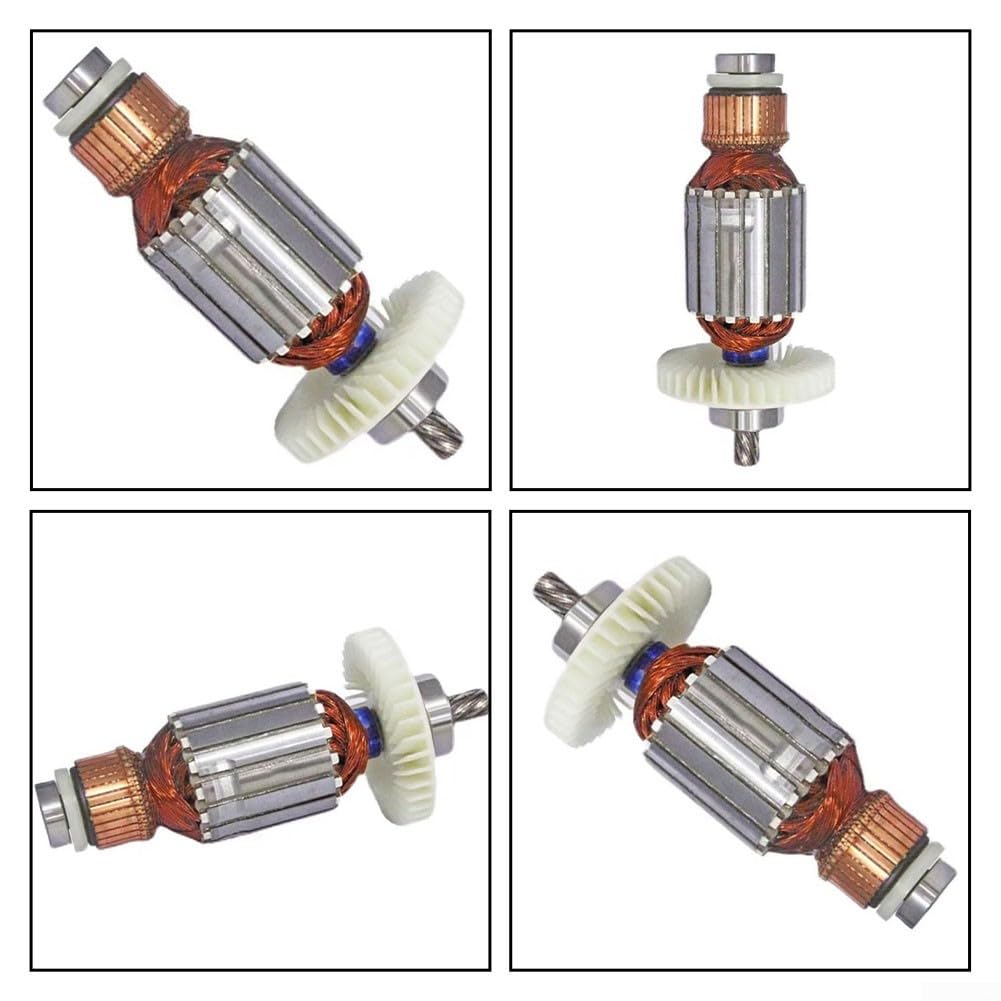 Metal Armature 516718-8 - Rotor de repuesto para sierra ingletadora LS1040 LS1045 LS1030N, pieza de reparación de sierra ingletadora, color plateado, 1 paquete