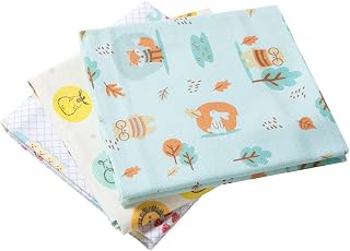 Kit 3 Cueiros Papi Flanelados 80x50cm Estampado Neutro Verde