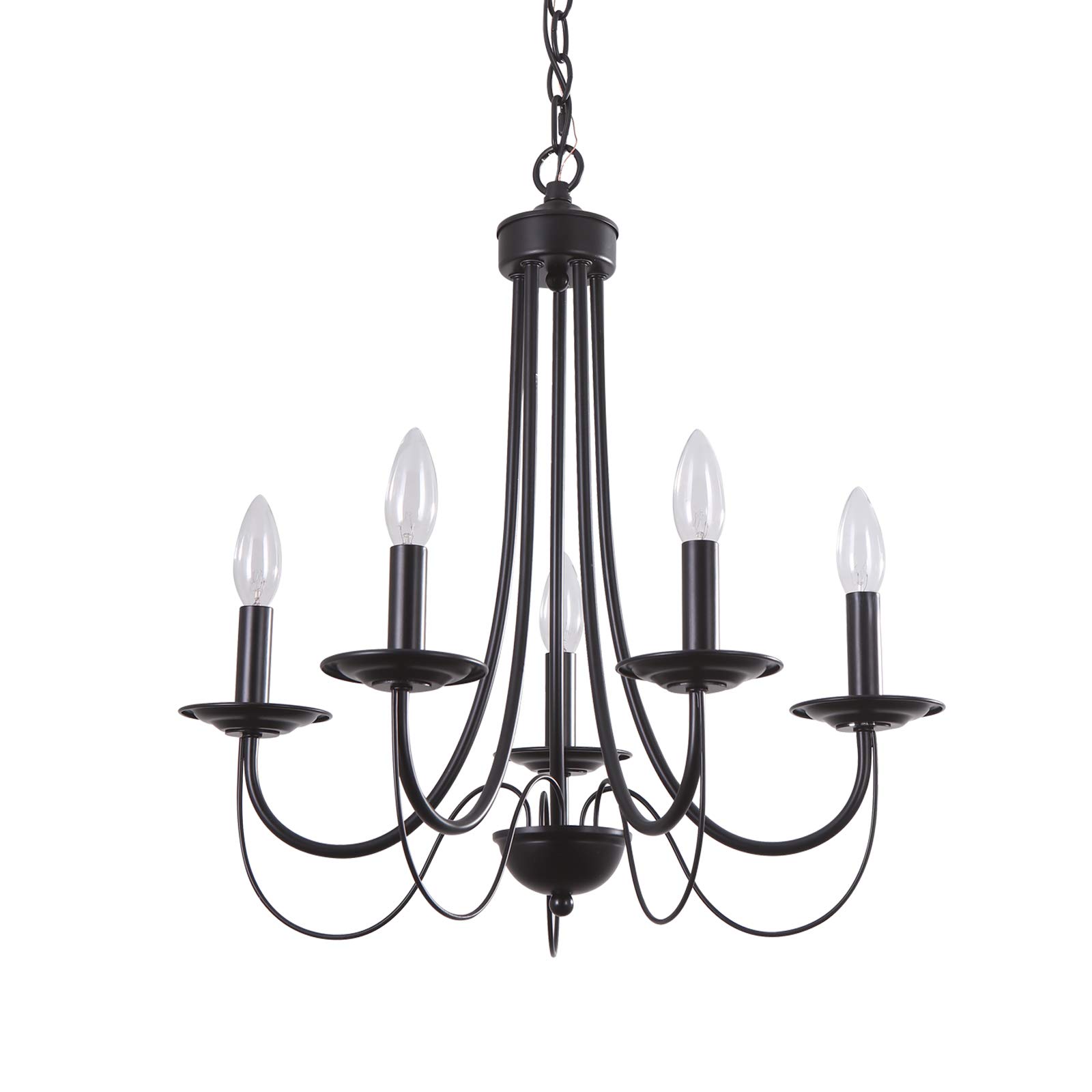 Buy Febeleven 5Light Farmhouse Chandelier Traditional Black Candle