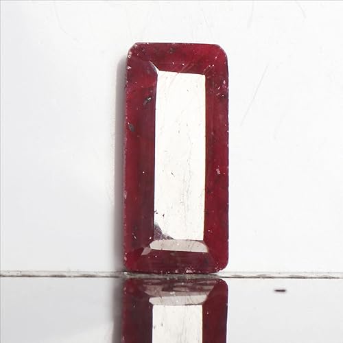 Miniatura 2 de REAL-GEMS Rubí rojo natural de 50 quilates de piedra suelta de corte cuadrado para la fabricación de joyas, Gema, rubí