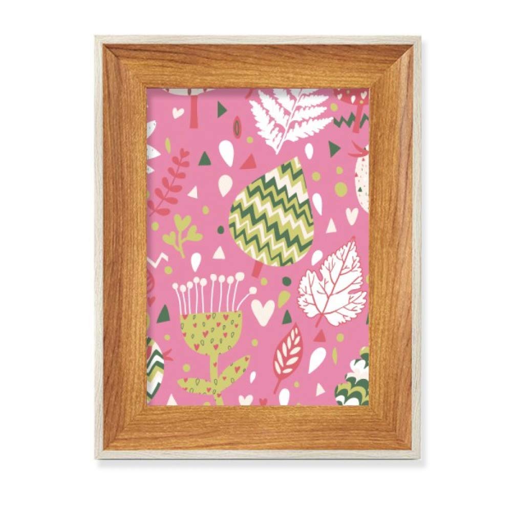 Cadre de photo en bois de bureau affichage tableau art peinture fleurs colorees