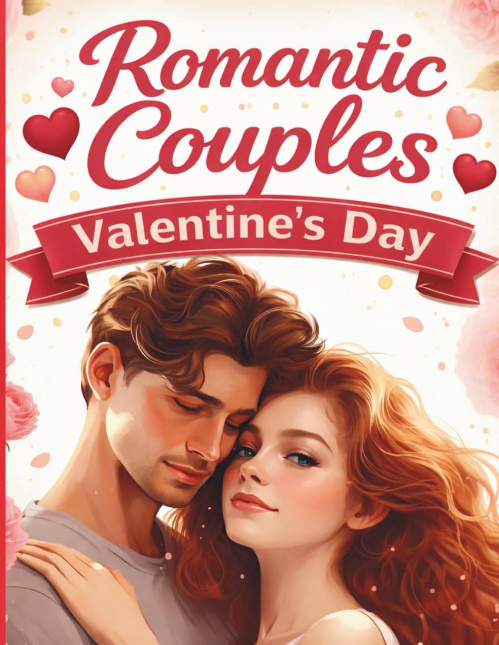 Romantic Couples Valentine's Day: Coloring Book For Adults