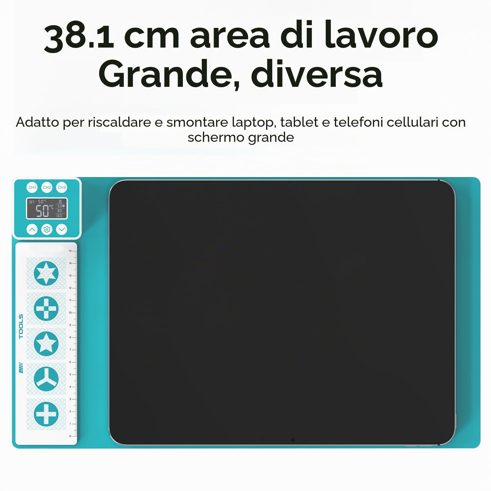 Piastra Riscaldante per Schermo LCD, Piastra Riscaldante per Smartphone e Pad 320W Separatore di Schermo del Telefono Cellulare Schermo LCD Separatore Tappetino Riscaldante LCD - 38x22x3,5cm