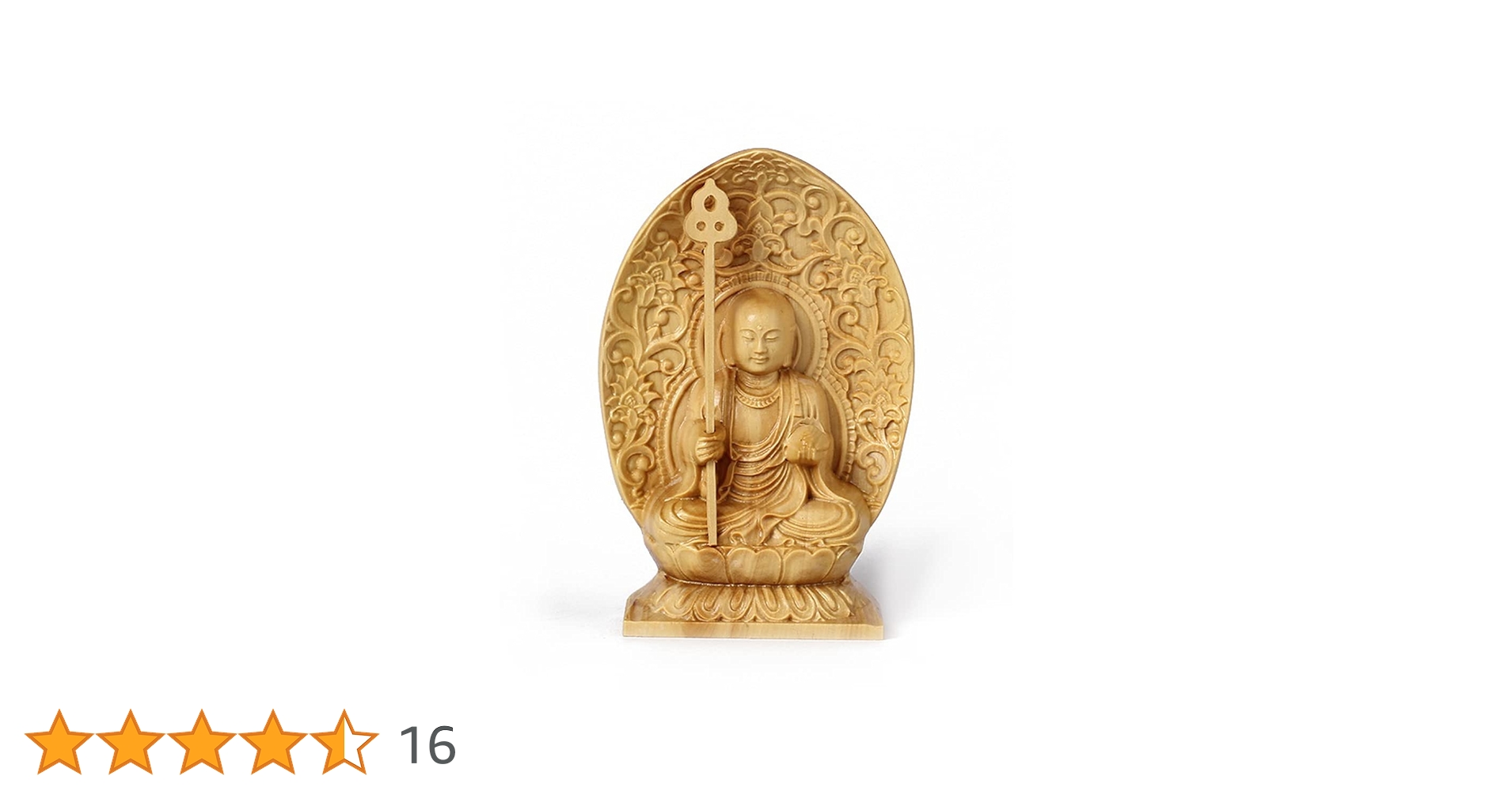 【月末セール・新品】 子安地蔵菩薩　木地彫り　総高さ約18.5㎝ 　水子地蔵 仏像販売木彫/地蔵菩薩像 仏像ドットコム・東洋仏所