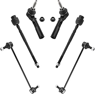 BOXI (Set of 6) Front Inner & Outer Tie Rod Ends + Sway Bar Links for Chevrolet Malibu 2004-2012 / for Pontiac G6 2005 2006 2007 2008 2009 2010 / for Saturn Aura 2007 2008 2009 | ES3374 EV116 K80252