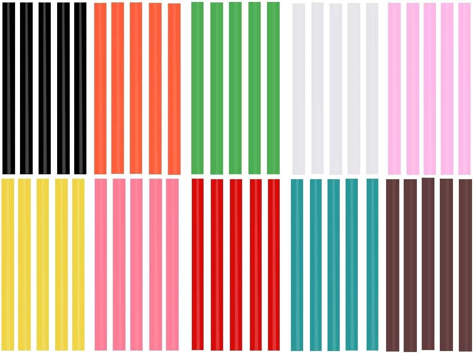 Ewparts 50PCS Hot Glue Sticks for Hot Glue Gun 7mm Glue Gun Sticks Opaque Color Glue Sticks for Glue Gun Colored Mini Hot Melt Glue Sticks Color Mini Glue Sticks Multipurpose for Art & Craft Project