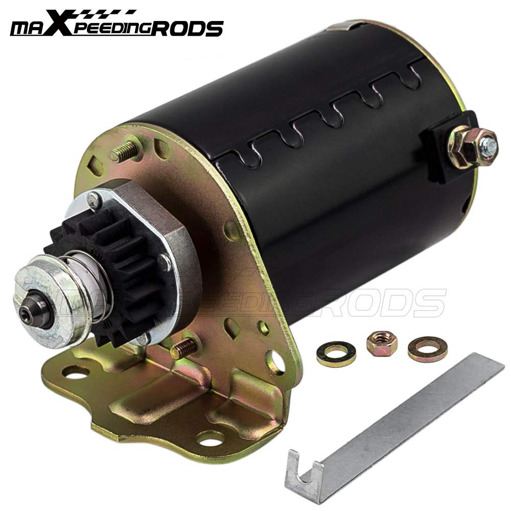 maXpeedingrods Motor de Arranque, 12V Motor de Marcha para 8 a 16 HP 11-17, Sustituye a Cortacésped con Conductor, Compatible con 497595 693054 494990 394805 499521, Inicio Rápido y Instalación Fácil | 12V Sustituye a Cortacésped con Conductor, Compatible