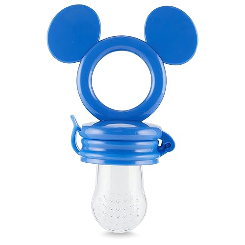 Miniatura 6 de Disney Mordedor Mickey y Minnie con alimentador de frutas, diseño seguro y duradero para calmar los dolores de dentición de tu bebé