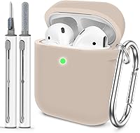 Vista 539 de Funda para AirPods Pro con kit de limpieza, funda de silicona suave para Apple AirPod Pro de 1ª/2ª generación, accesorios de funda AirPods Pro/Pro 2