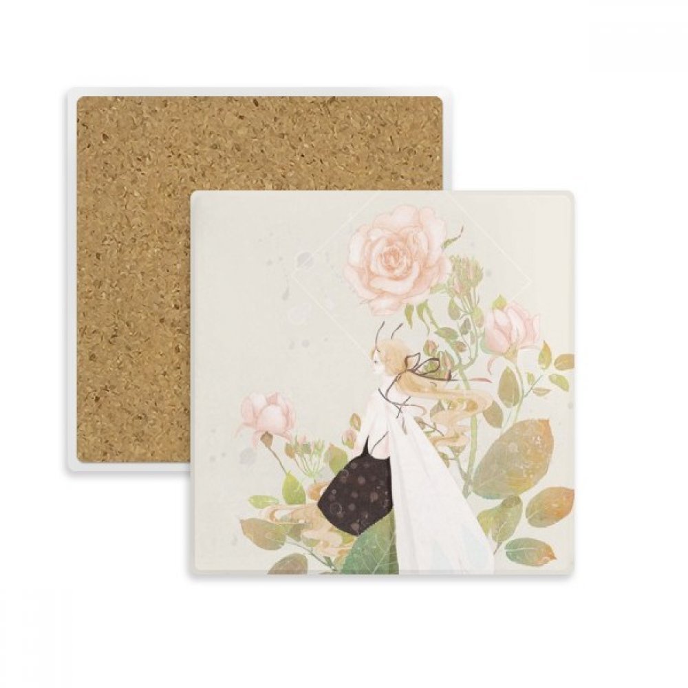 Coaster dessous de verre fleur chinoise pierre absorbante chic style classique