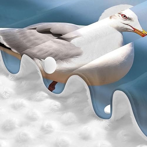 Miniatura 6 de Baby Car Seat Canopy Cover for Mom, Soft Breathable Nursing Breastfeeding Covers Multi Use Stroller Sun Shade Newborn Shower GiftCute Seagull