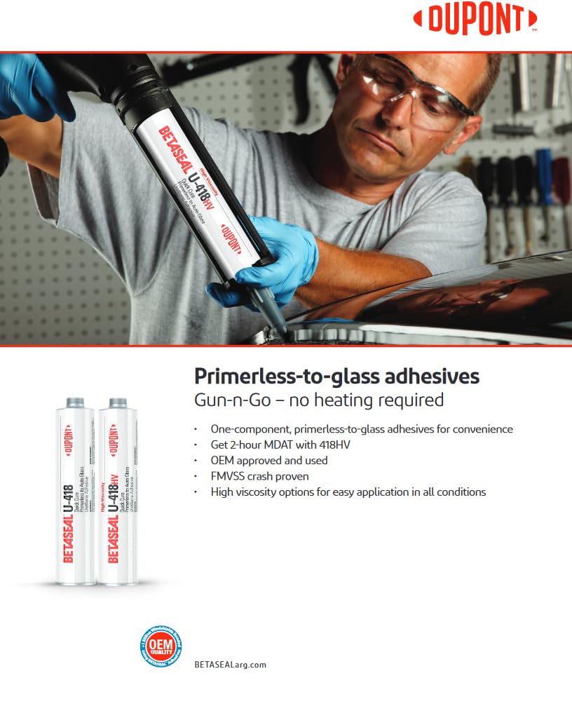 U-418 Auto Glass Urethane Adhesive - Primerless (10 Tubes) 310ml