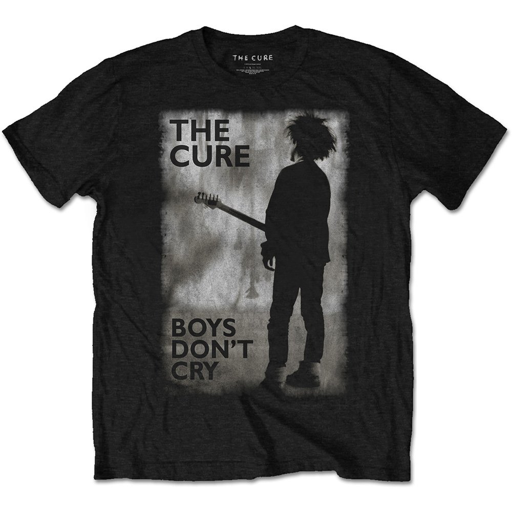 Rock Off Officially Licensed Products Boys Black The Cure Don't Cry & White Official Tee T-Shirt Mens Unisex (X-Large)