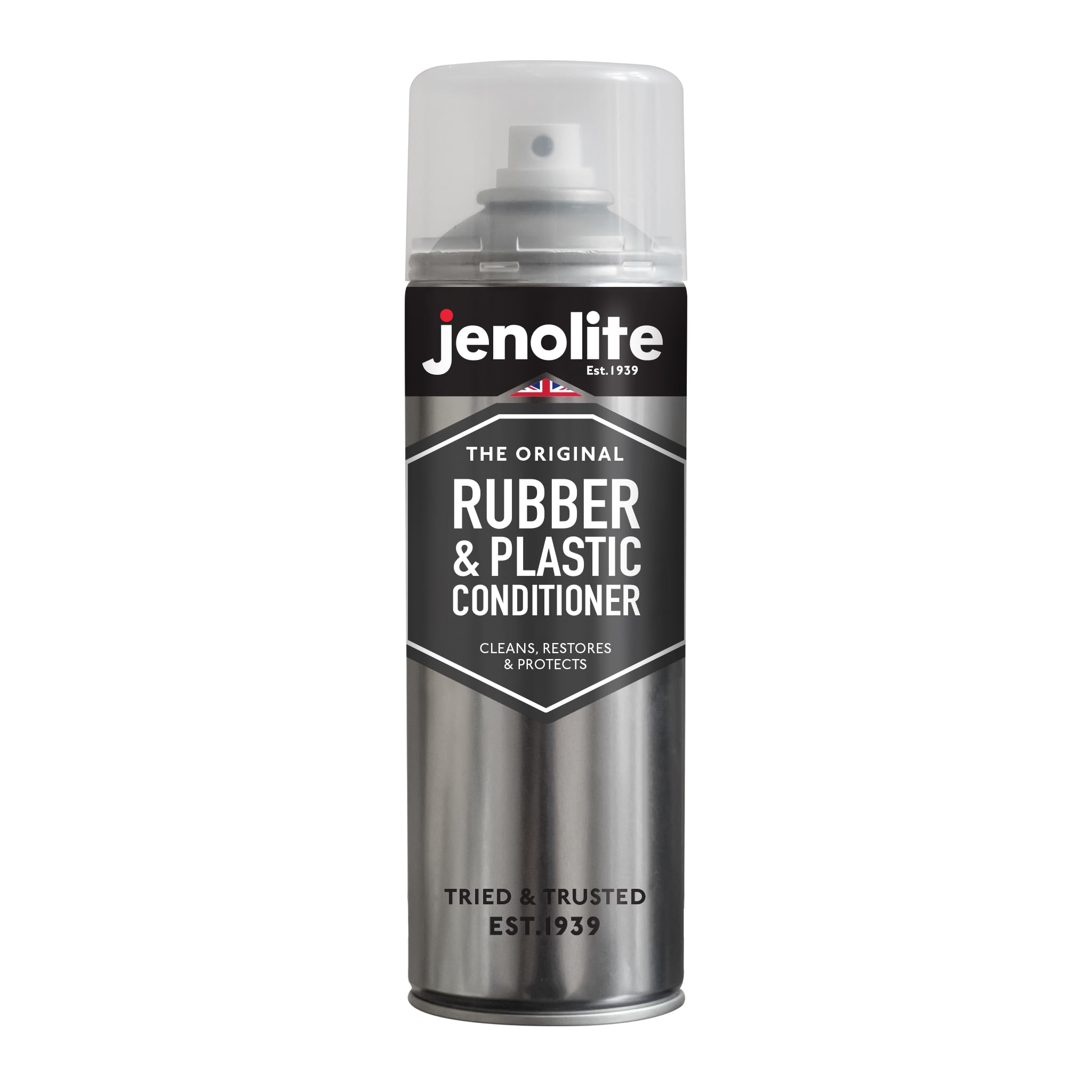 JENOLITE Rubber & Plastic Conditioner Aerosol | RESTORES & PROTECTS | 500ml | Removes Residue & Polish And Restores Colour | Prevents Freezing and Drying Out
