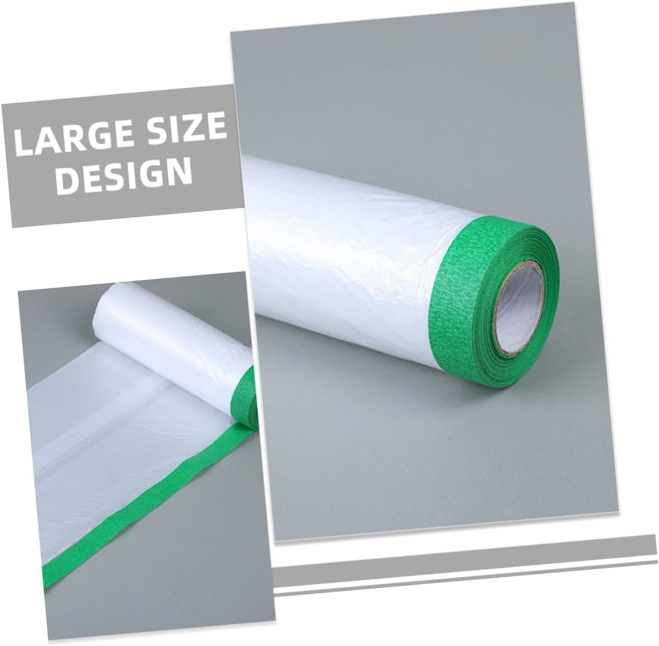 DOITOOL 1 Roll Auto Masking Film for Paint, White Plastic Washi